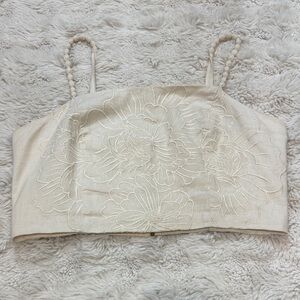 Elegant Parker Cream Embroidered Women's Top